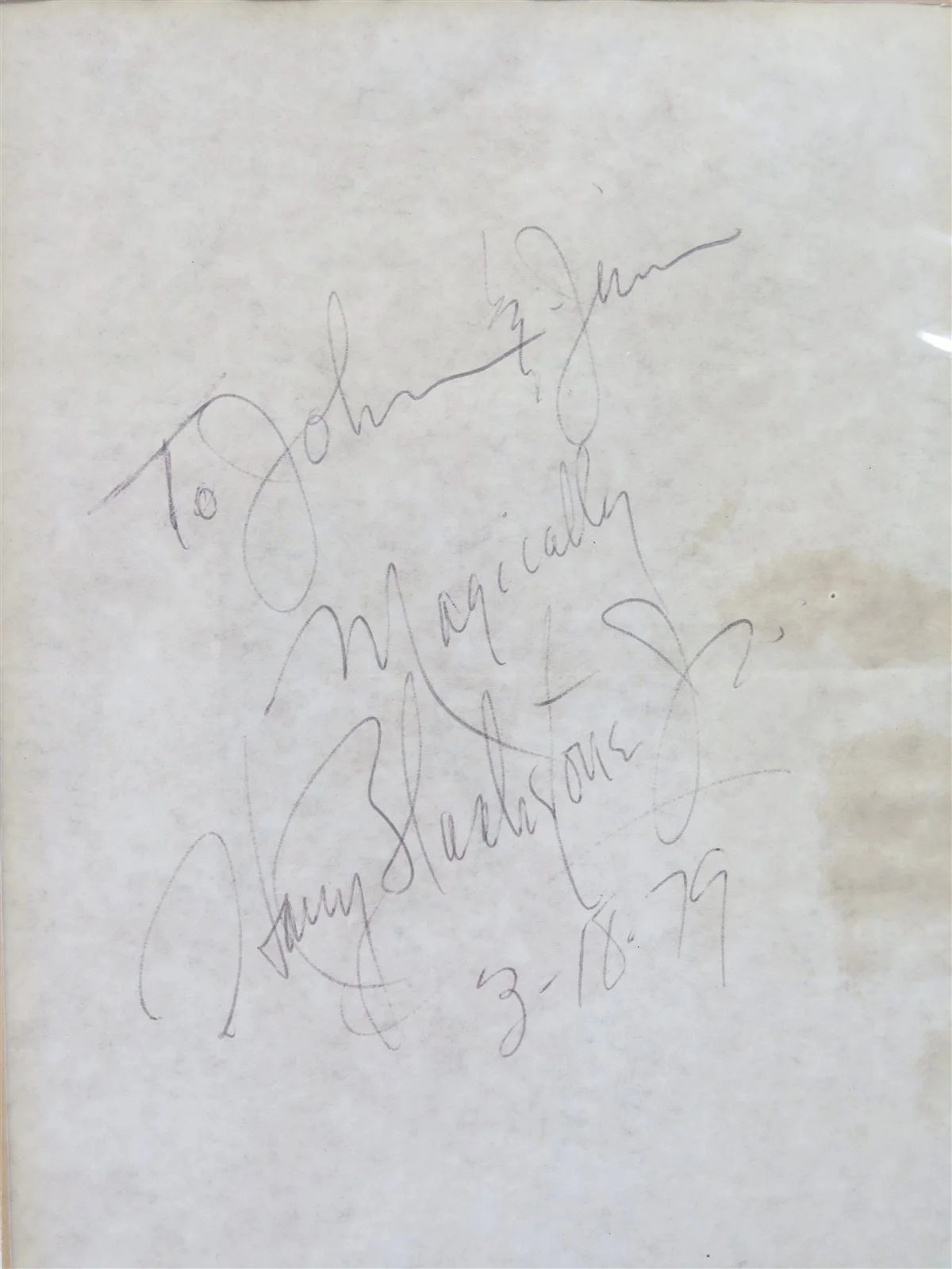 Harry Blackstone Jr — Framed Blackstone Magic Show Playbill Inscribed by Harry Blackstone Jr 1979, image 2