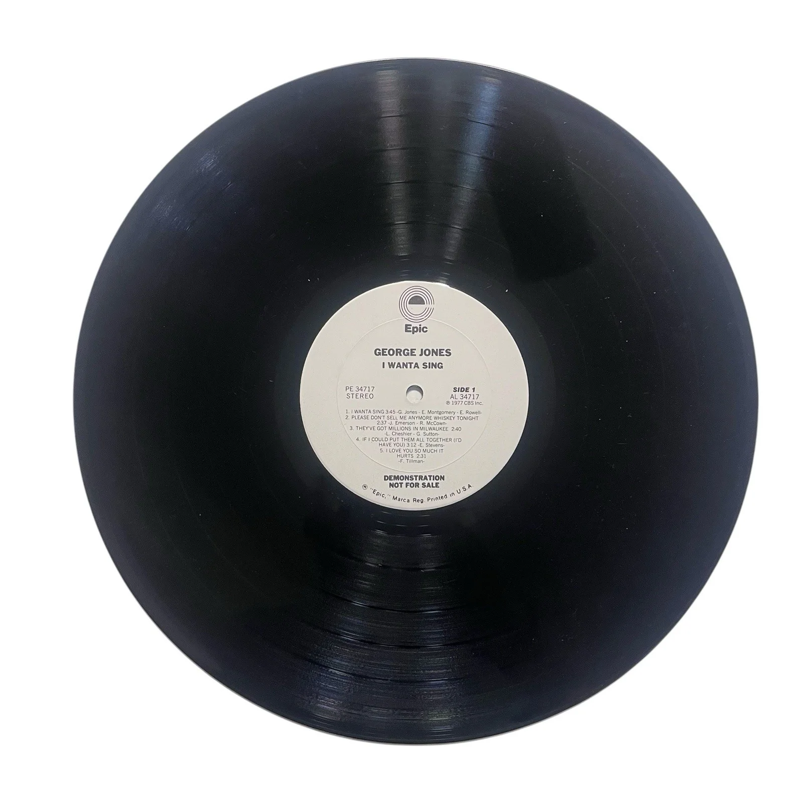 George Jones Signed Autograph I Wanta Sing Album Vinyl Promo, изображение 4