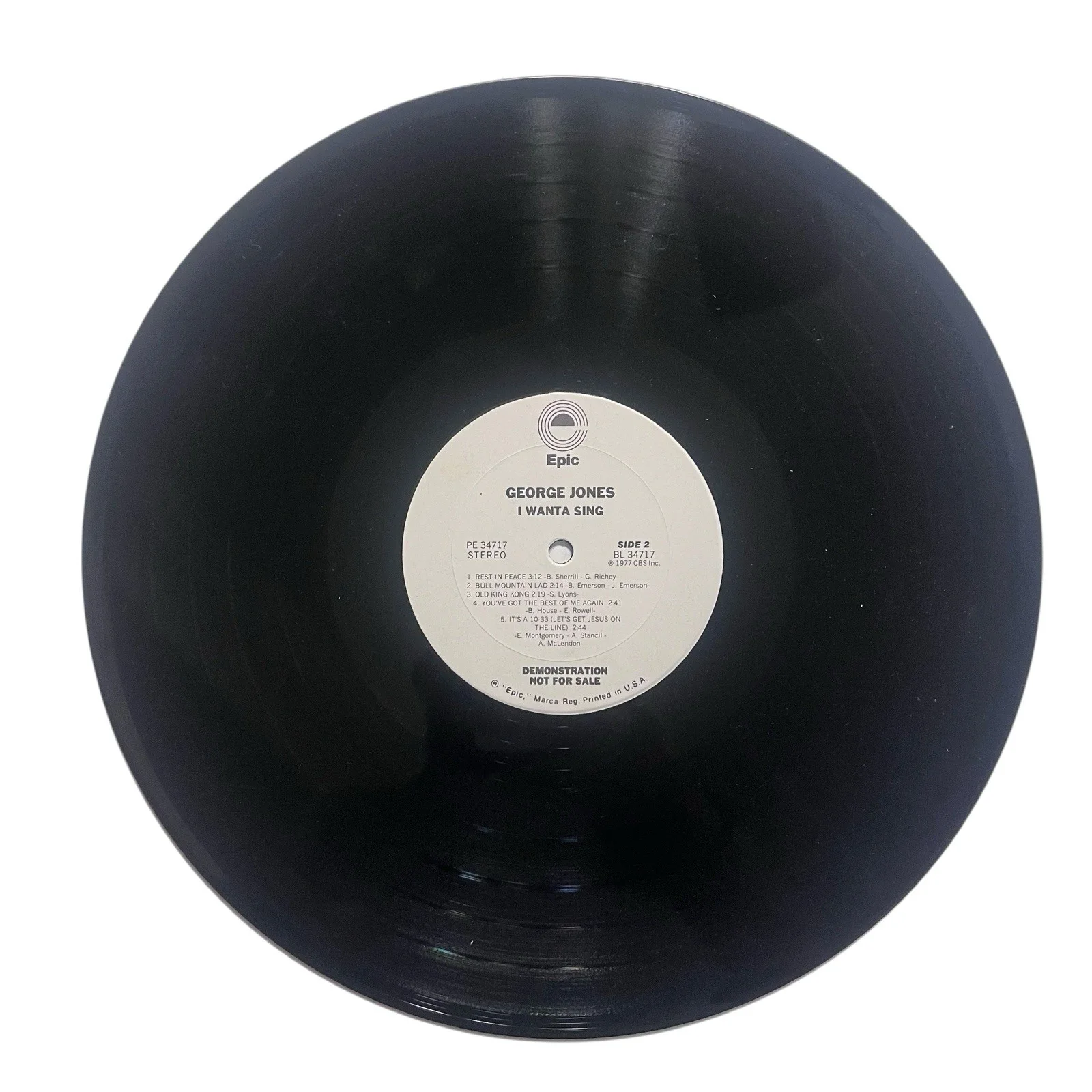 George Jones Signed Autograph I Wanta Sing Album Vinyl Promo, изображение 5