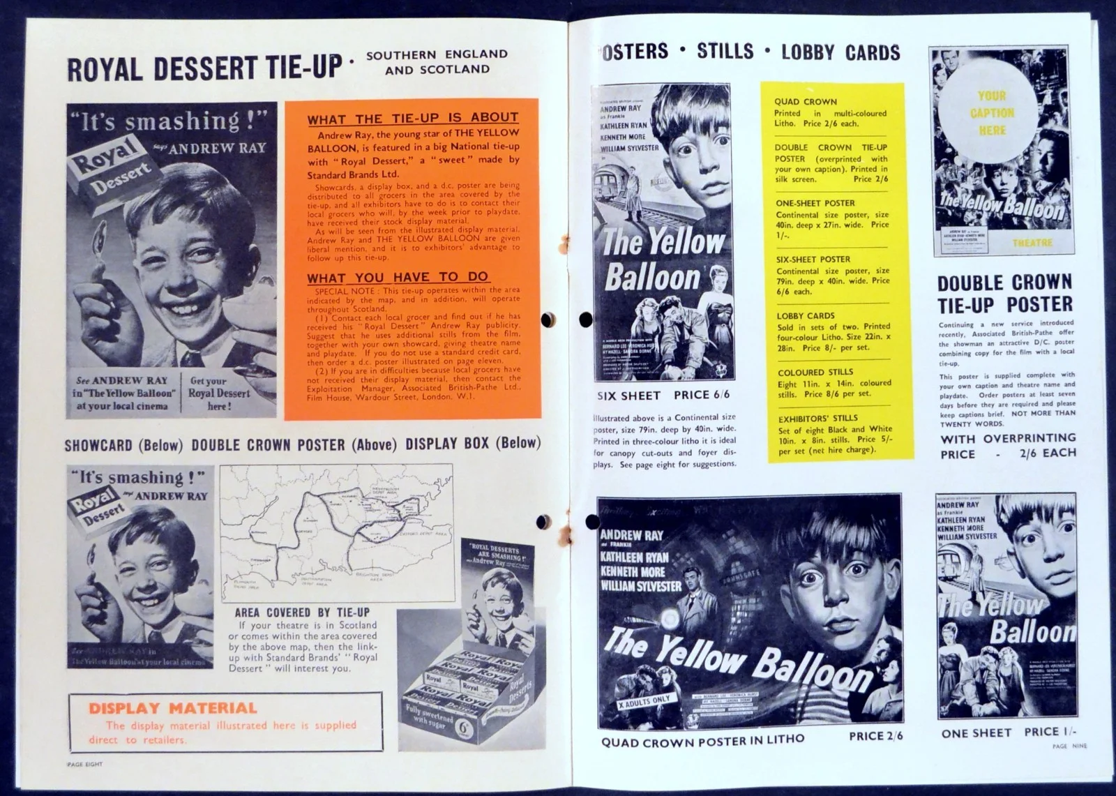 YELLOW BALLOON 1953 Andrew Ray, Kathleen Ryan, Kenneth More UK PRESSBOOK, изображение 3