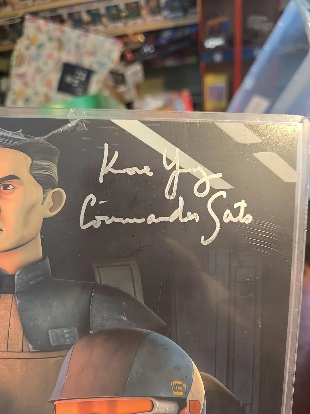Star Wars 8x10 Signed Auto Keyone Young Commander Sato Swau Cert, image 3