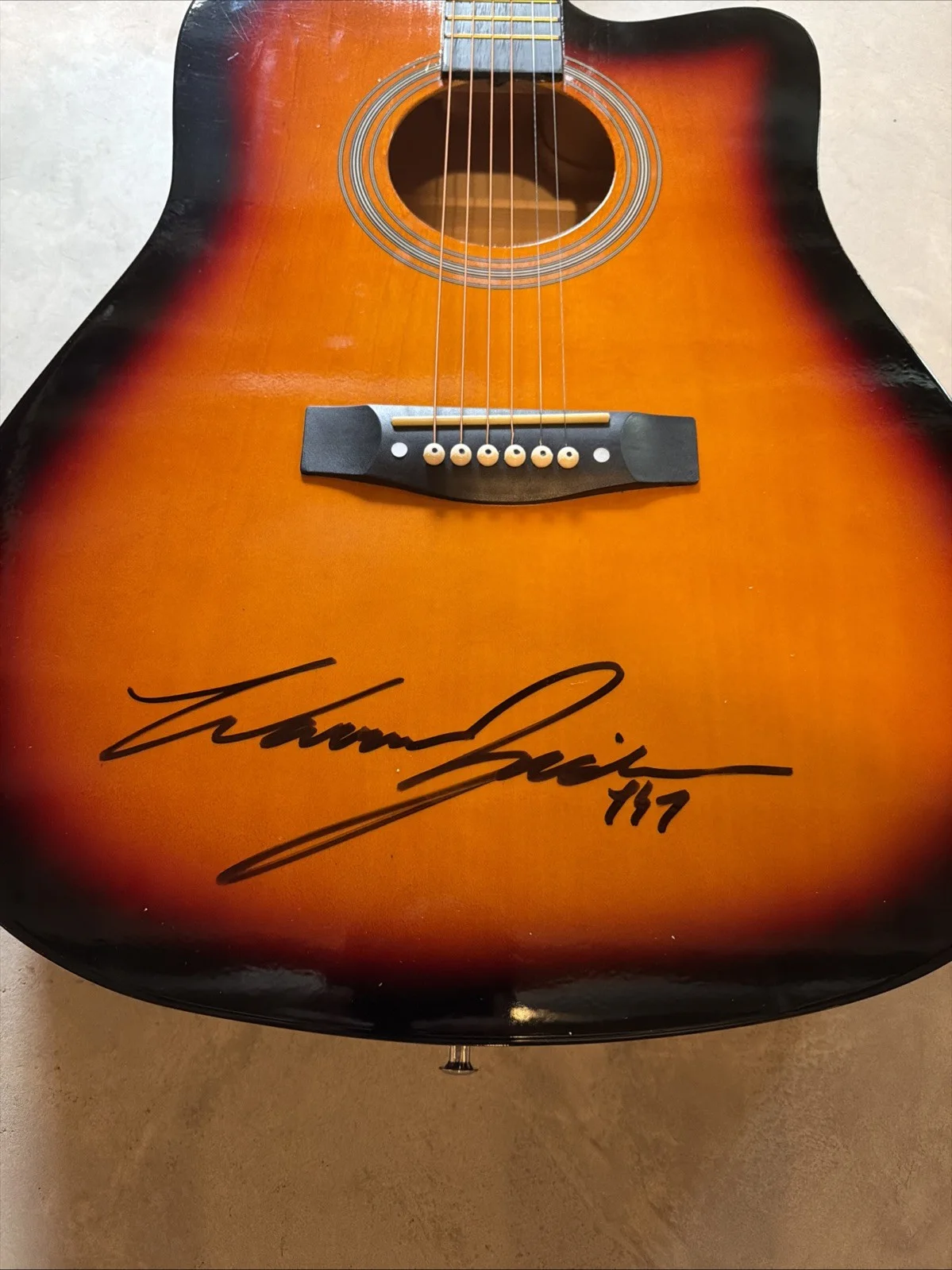 Warren Zeiders Country Singer Autograph Signed Acoustic Guitar! Psa Coa, image 2