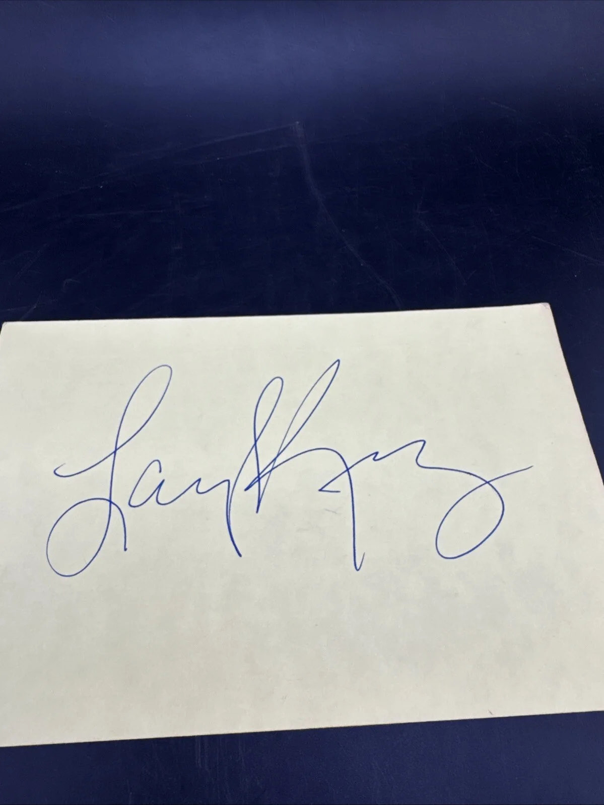 LARRY KING THE LARRY KING SHOW HOST SIGNED 3X5 INDEX CARD, image 2