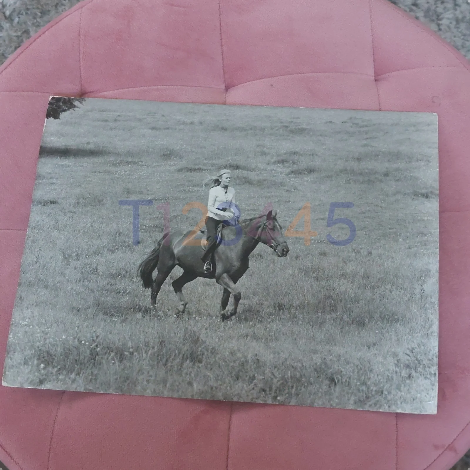 Hayley Mills Horse Riding 1972 Vintage Press Photo Endless Night Agatha Christie, изображение 2