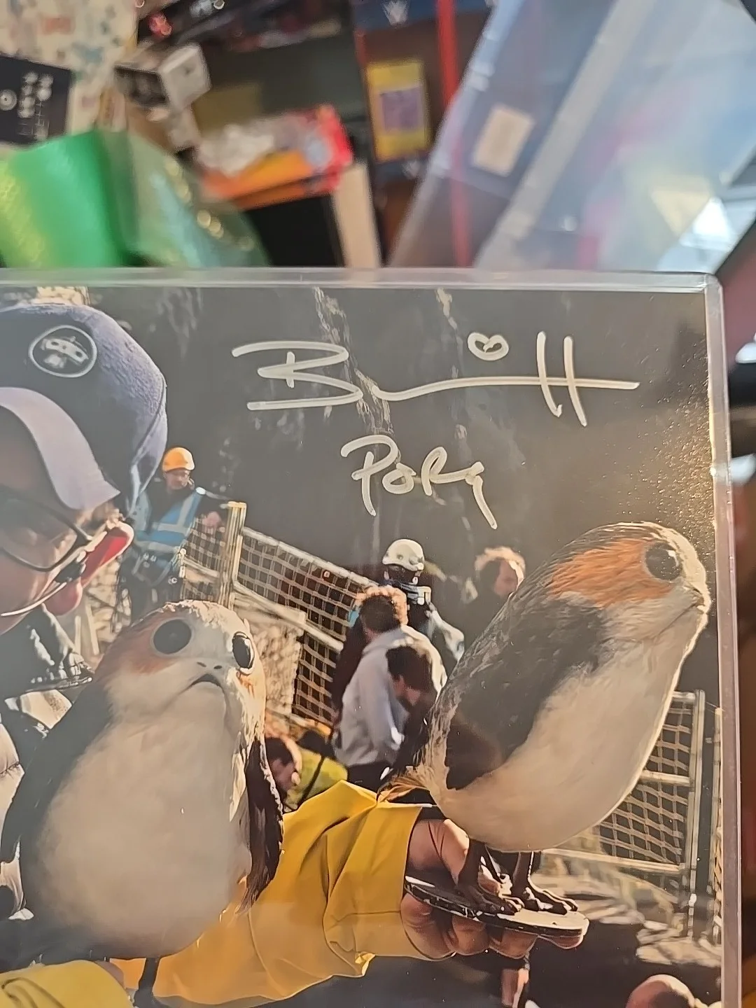 Brian Herring — Star Wars Brian Herring "Porg" Photo Autograph Signed SWAU 8X10, изображение 2