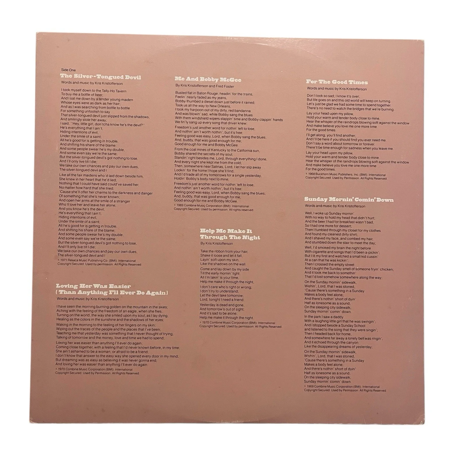 Kris Kristofferson Signed Autographed Songs Of Kristofferson Vinyl Record, изображение 4
