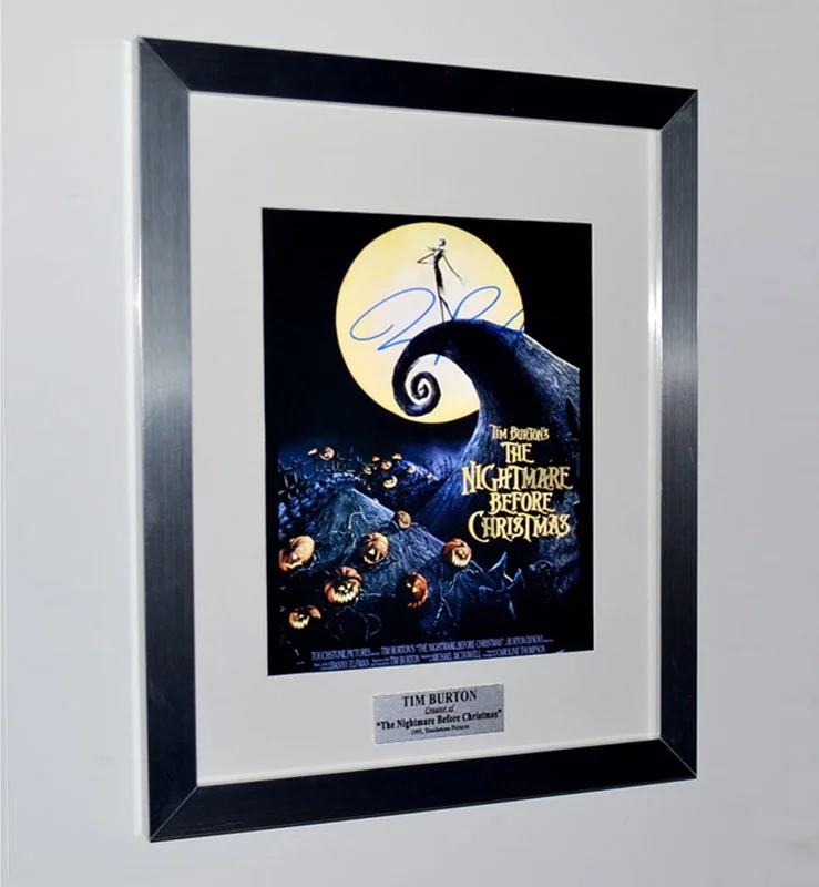 TIM BURTON — Signed TIM BURTON NIGHTMARE BEFORE CHRISTMAS Autograph, COA, FRAME, DVD, NBC, image 2