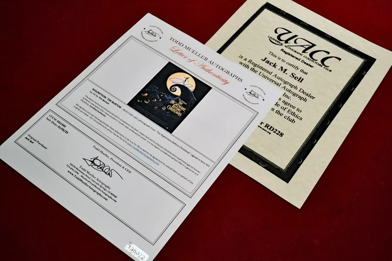 TIM BURTON — Signed TIM BURTON NIGHTMARE BEFORE CHRISTMAS Autograph, COA, FRAME, DVD, NBC, image 4
