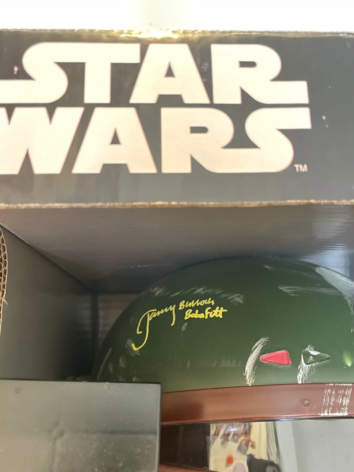 Jeremy Bulloch — Jeremy Bulloch - Signed BOBA FETT Full Size HELMET Star Wars - JSA Cert, изображение 2