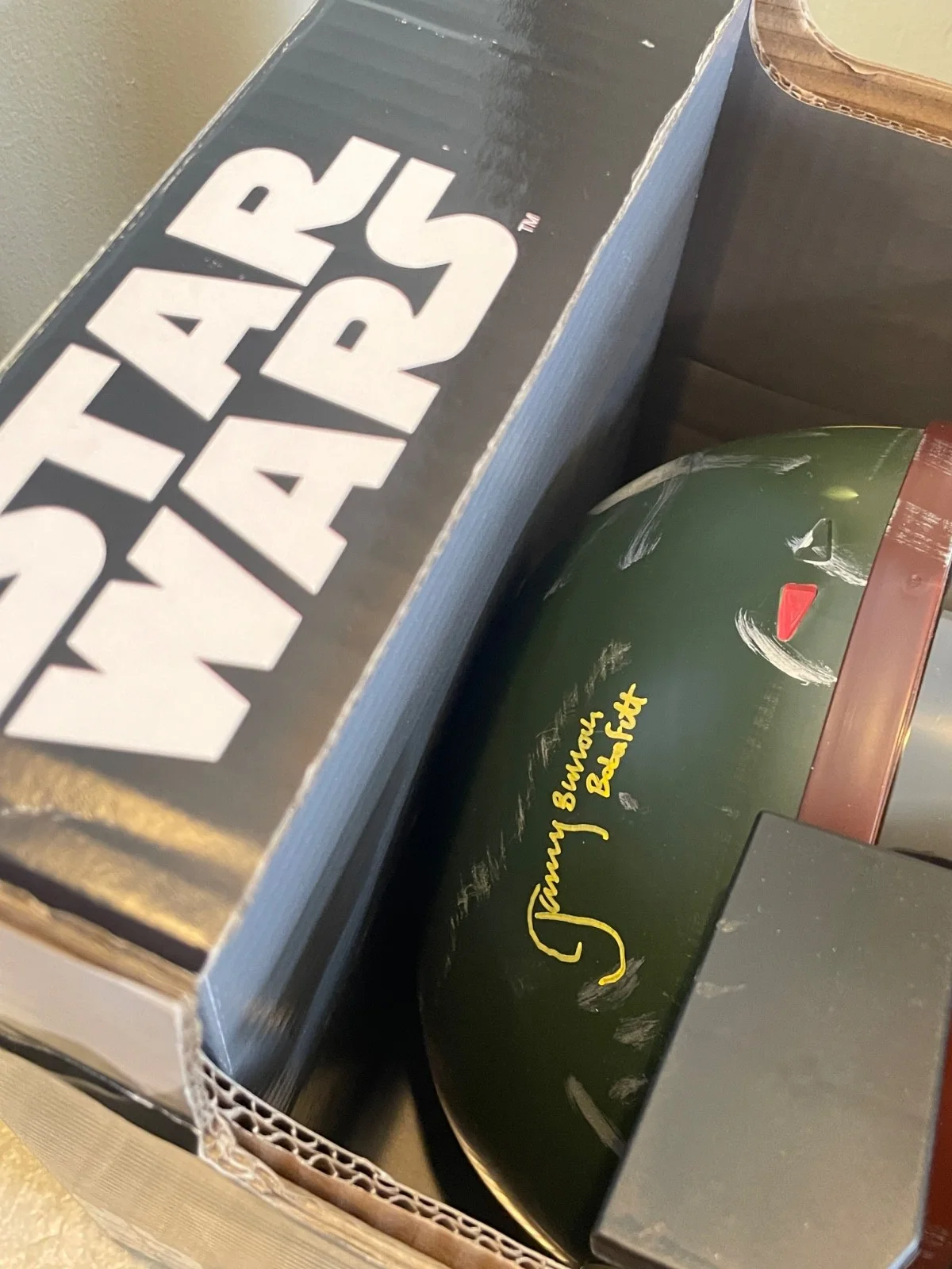 Jeremy Bulloch — Jeremy Bulloch - Signed BOBA FETT Full Size HELMET Star Wars - JSA Cert, изображение 3