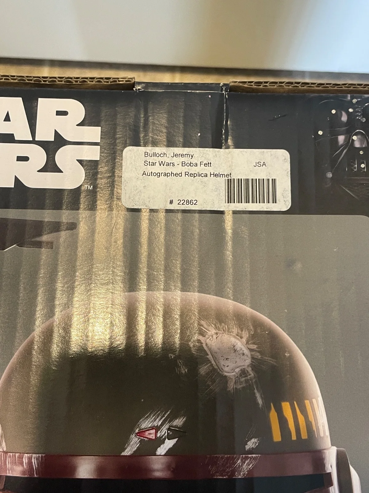 Jeremy Bulloch — Jeremy Bulloch - Signed BOBA FETT Full Size HELMET Star Wars - JSA Cert, изображение 4