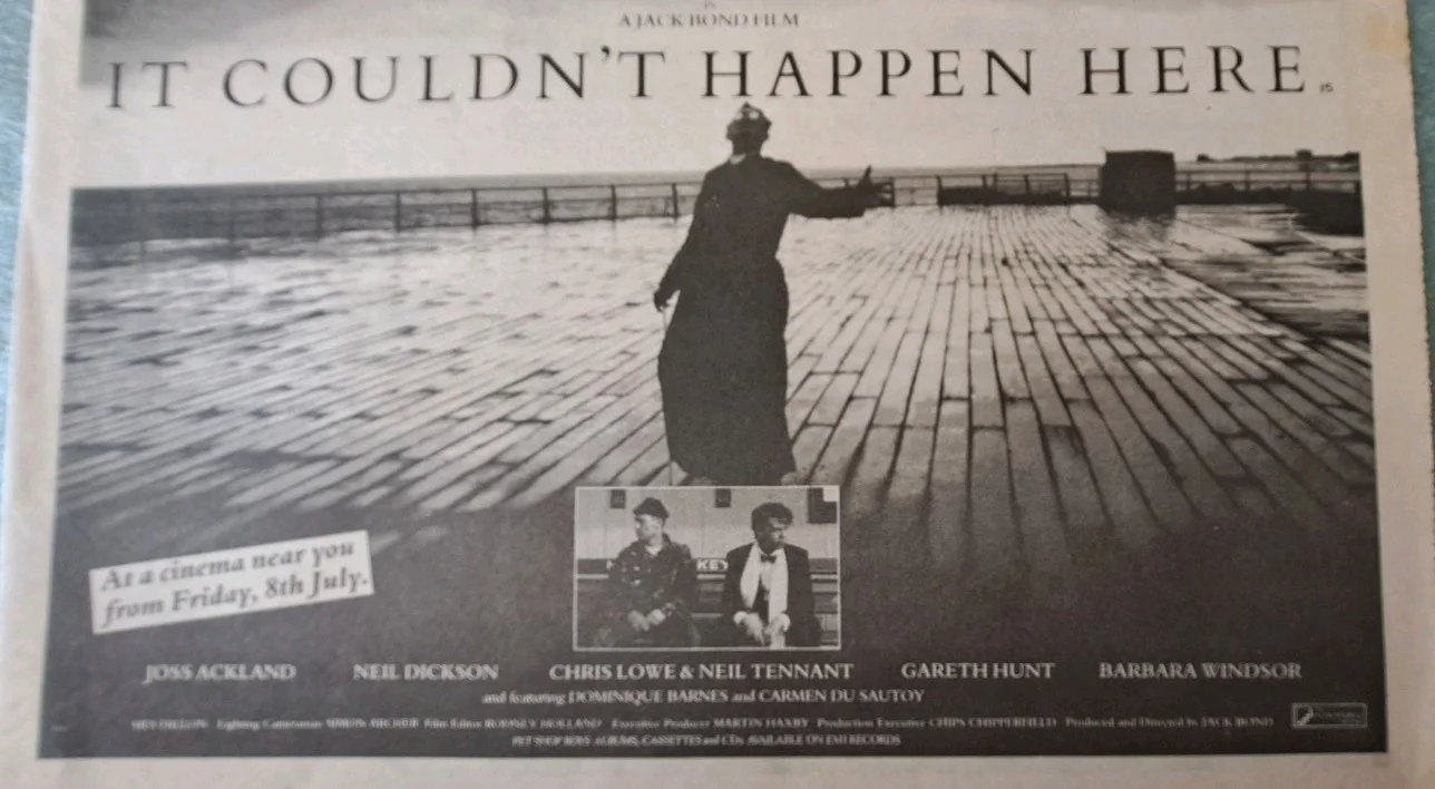 PET SHOP BOYS - 'It Couldnt Happen Here' Film - Original Newspaper Ad - 1987, image 2
