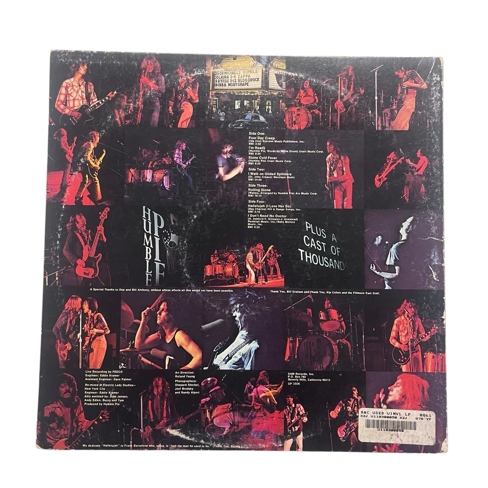 Peter Frampton Humble Pie Signed Performance Rockin’ The Fillmore Vinyl Album, image 3