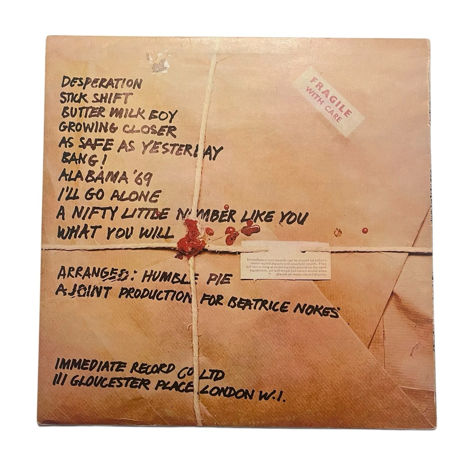 Peter Frampton Humble Pie Signed Autographed As Safe As Yesterday Vinyl Album, image 3