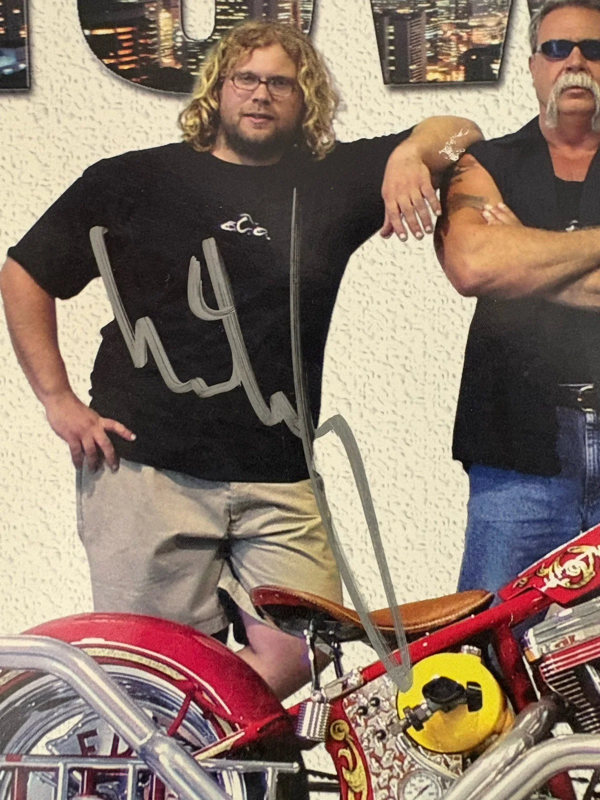 Orange County Chopper Cast Signed Photo Poster 2 Signatures Mikey, Rick, изображение 3
