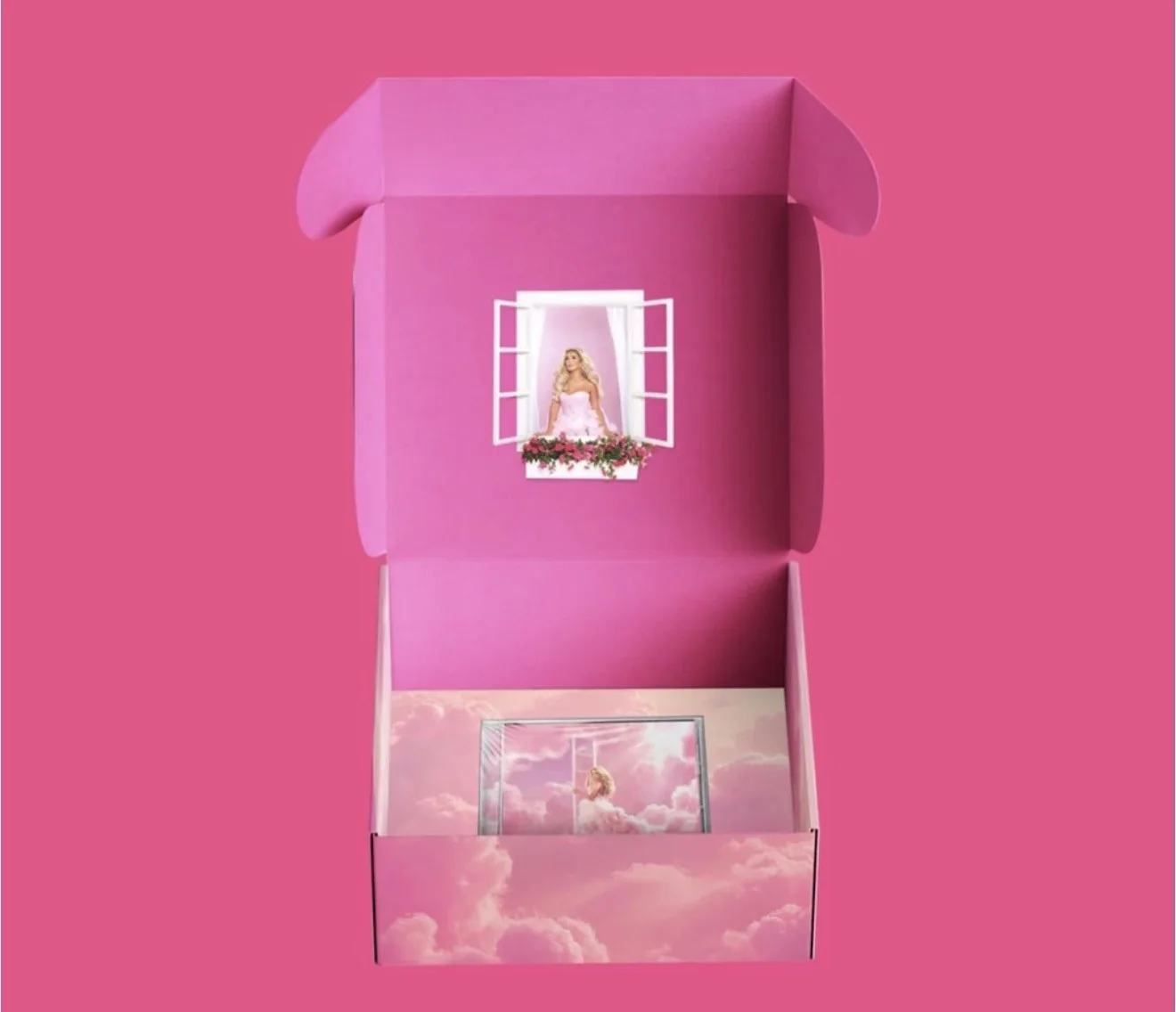 Megan Moroney Cloud 9 Pink Crewneck Sweatshirt Box Set with SIGNED CD!! Size M, image 2