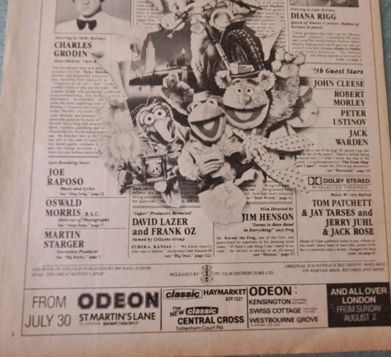 The GREAT MUPPET CAPER - 1981 - Original Film Magazine Ad, image 3