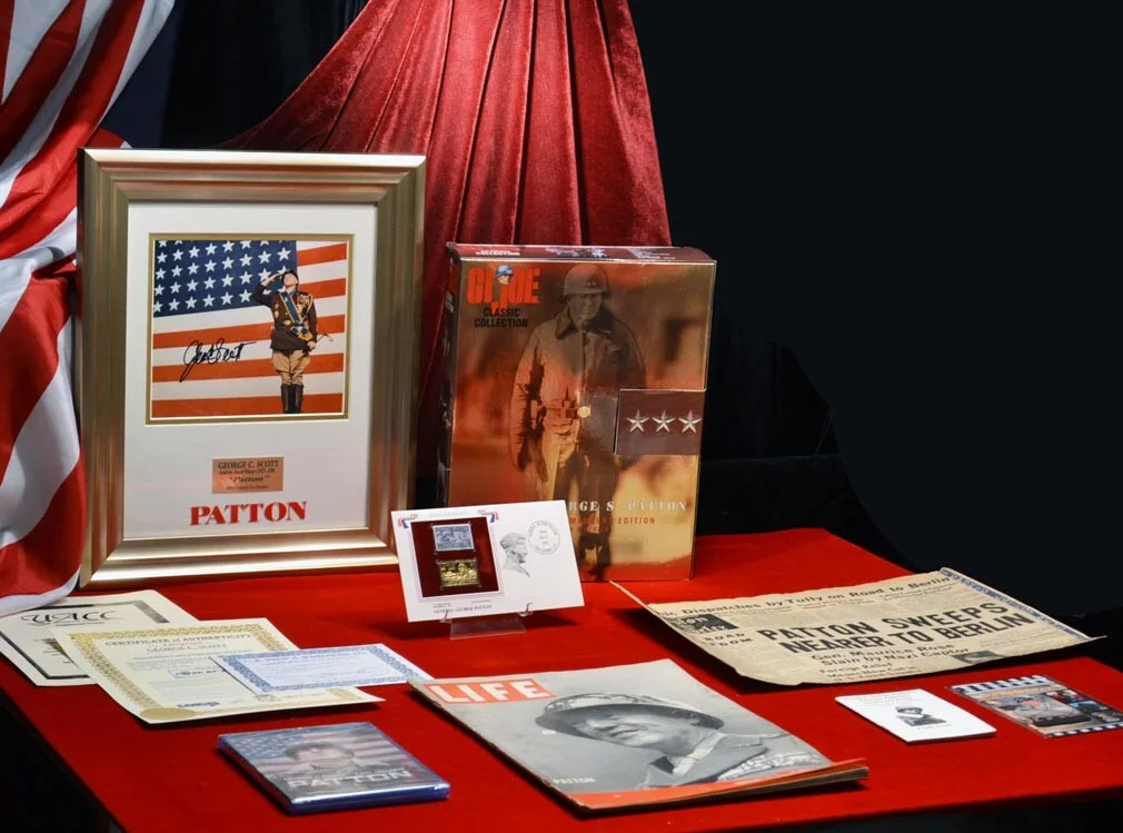 GEORGE C. SCOTT — George C. Scott SIGNED AUTOGRAPH "PATTON" PHOTO, DVD, Frame, COA UACC, 22k Stamp