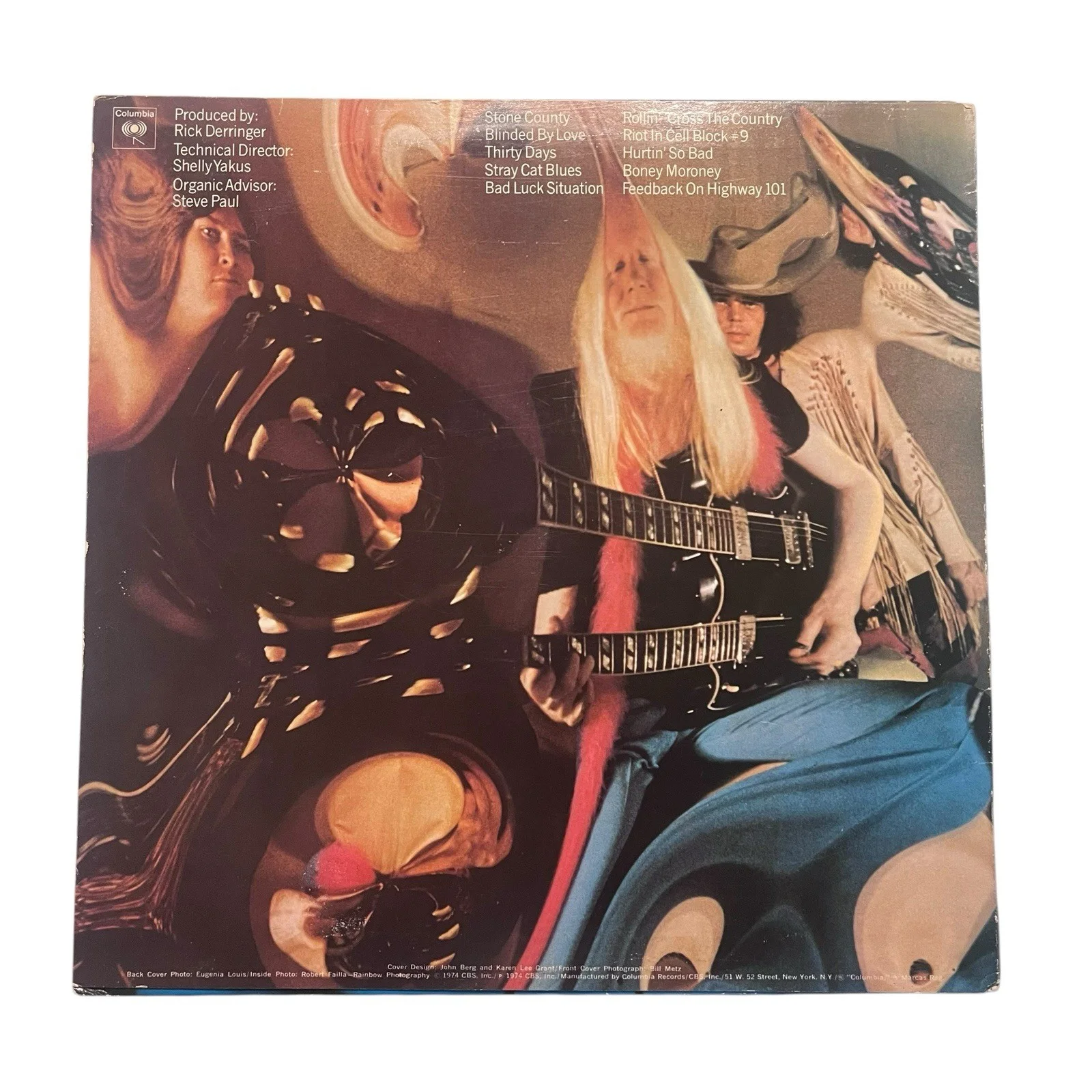 Johnny Winter Signed Autographed Saints & Sinners Vinyl Album Promo, image 3