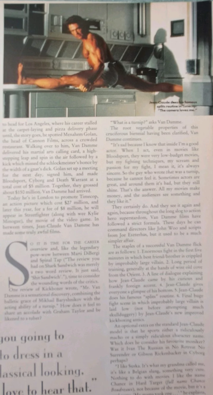 Jean - Claude Van Damme - 6 Page Original Article 1994, image 3