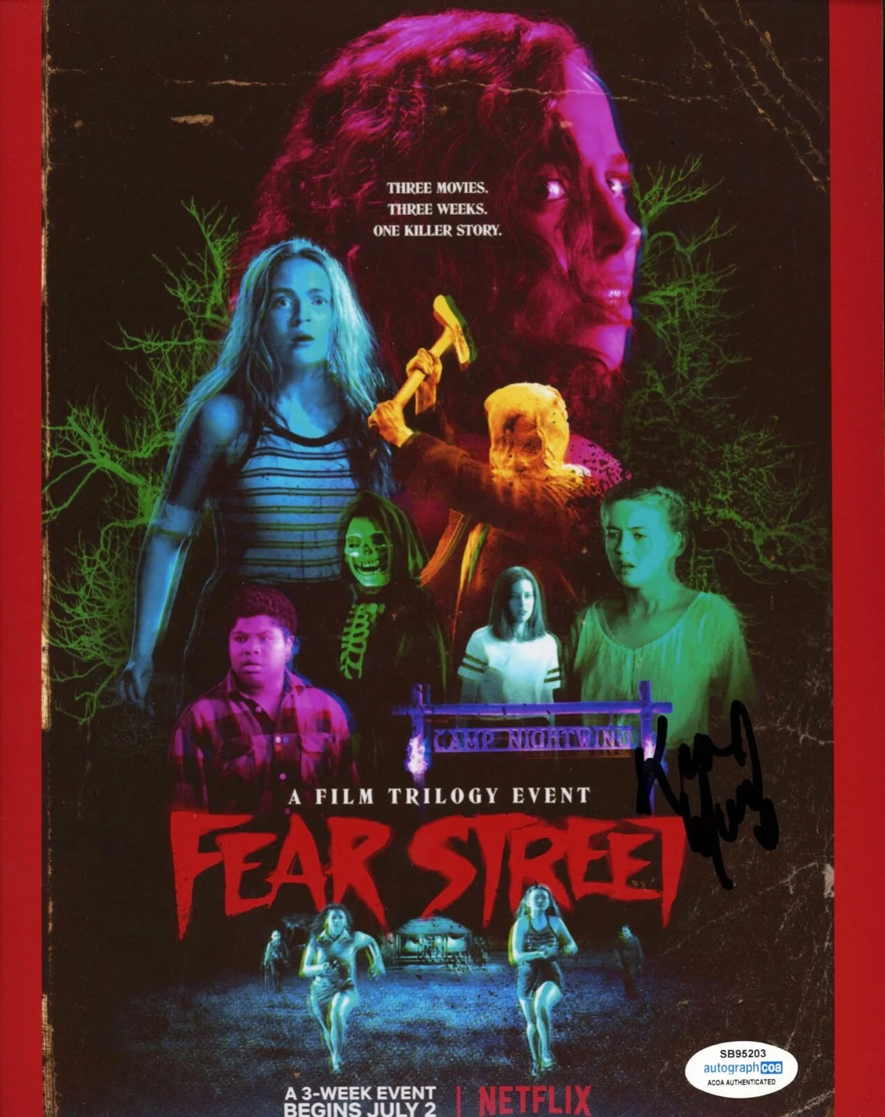 KIANA MADEIRA — Kiana Madeira signed "FEAR STREET" 8x10 Photo a MALCOLM IN MIDDLE Deena ACOA COA, изображение 3
