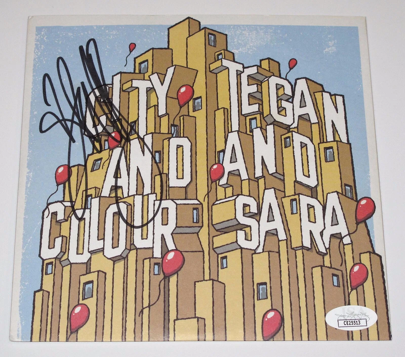 DALLAS GREEN City, Colour — Dallas Green CITY AND COLOUR signed TEGAN & SARA 7" Vinyl Album JSA COA Rare, изображение 5
