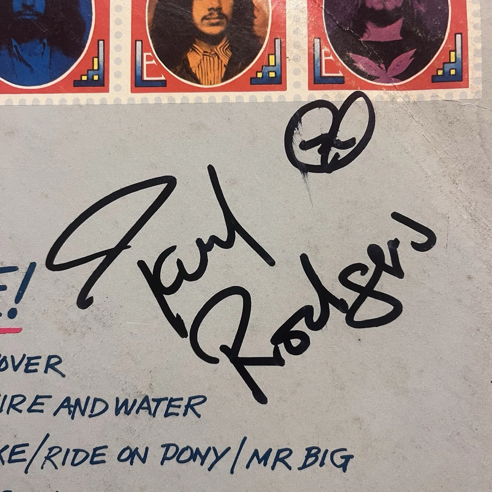 Free Paul Rodgers Simon Kirke Signed Autographed Free Live Vinyl Album, изображение 3