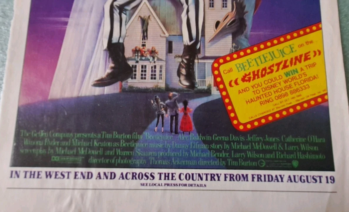 BEETLEJUICE - 1988 -Michael Keaton - Original Film Magazine Ad - Pre - Release, изображение 4