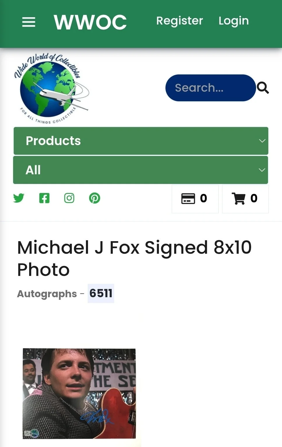 Michael J. Fox — Michael J. Fox Signed 8x10 Marty McFly Original Authentic Autograph w/COA, image 2