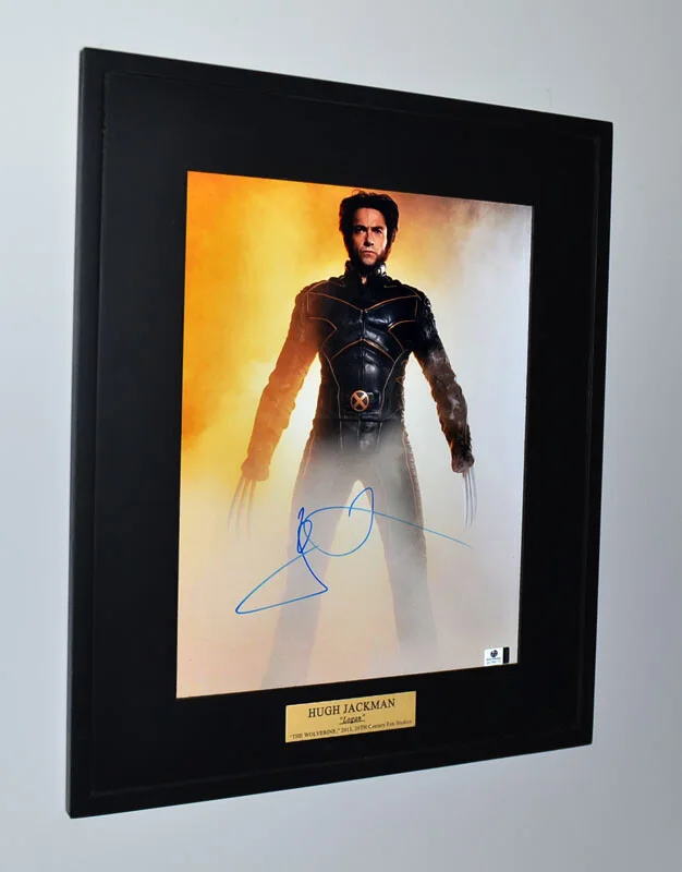 HUGH JACKMAN — HUGH JACKMAN Signed WOLVERINE 11x14 Autograph, FRAME, Plaque, COA UACC RD#228, image 2