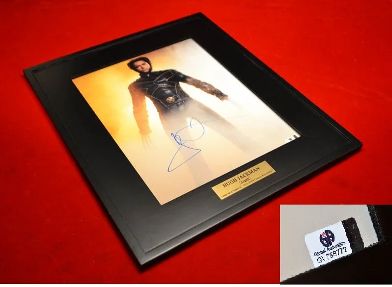 HUGH JACKMAN — HUGH JACKMAN Signed WOLVERINE 11x14 Autograph, FRAME, Plaque, COA UACC RD#228, image 3