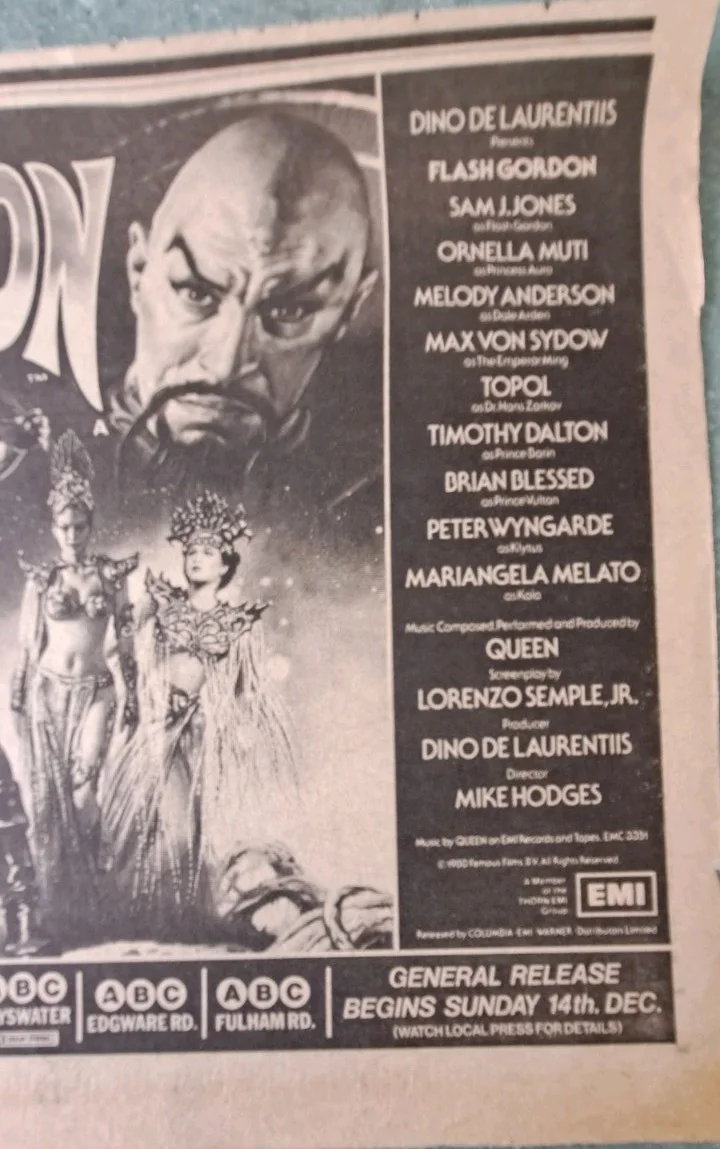 FLASH GORDON - Original Newspaper Advert - Pre - Release - 1980, image 2