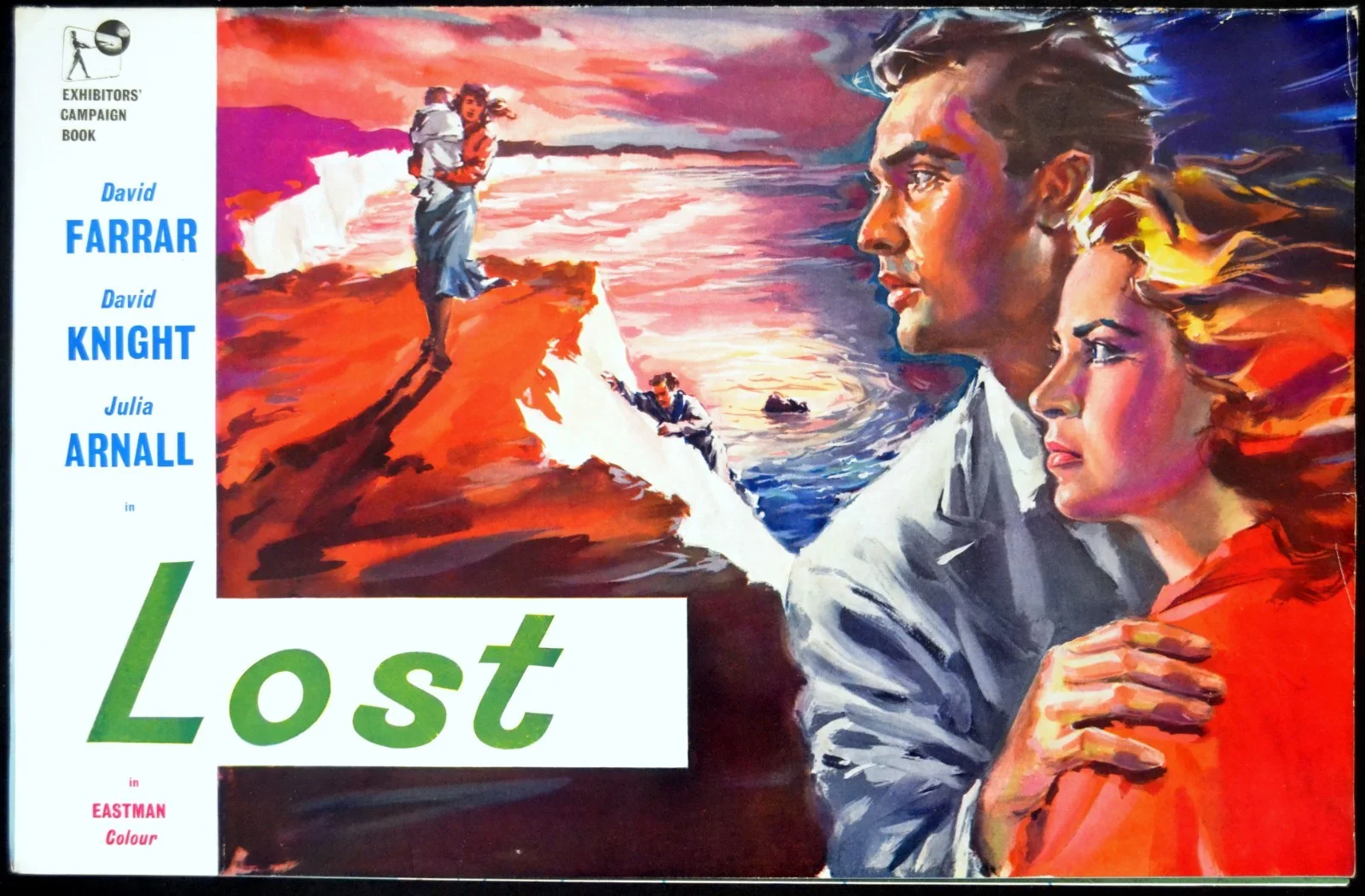 LOST 1956 David Farrar, David Knight, Julia Arnall, Thora Hird UK PRESSBOOK, image 2