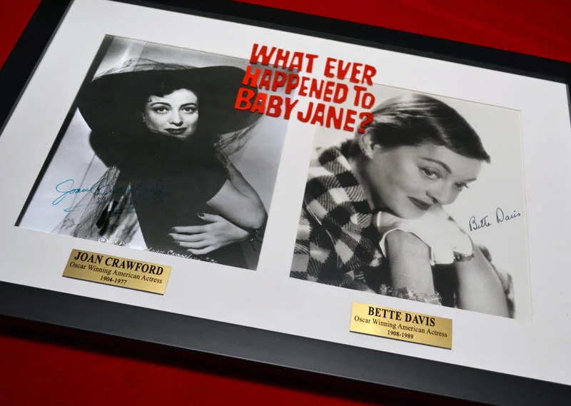 JOAN CRAWFORD, BETTE DAVIS — BETTE DAVIS & JOAN CRAWFORD " FEUD DVD " SIGNED AUTOGRAPHS, COA Frame, image 4