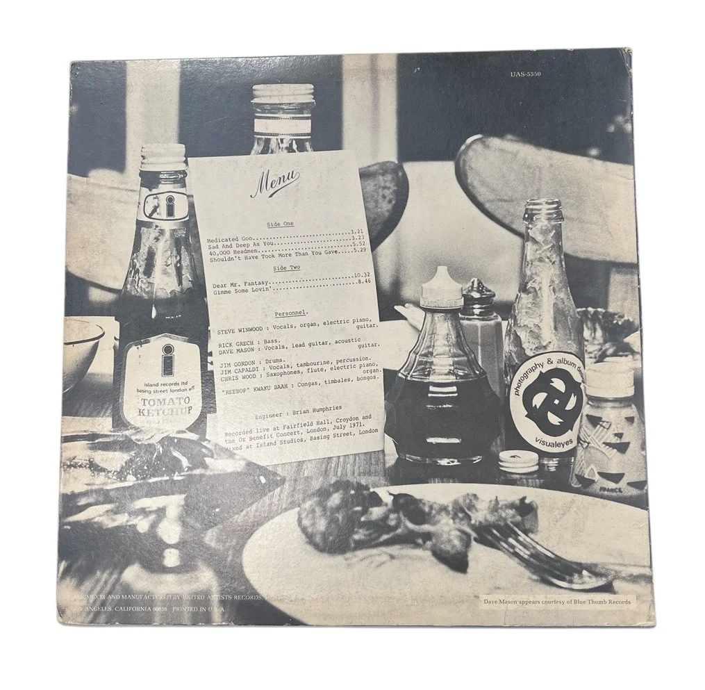 Steve Winwood Signed Autographed Welcome To The Canteen Vinyl Album, изображение 3