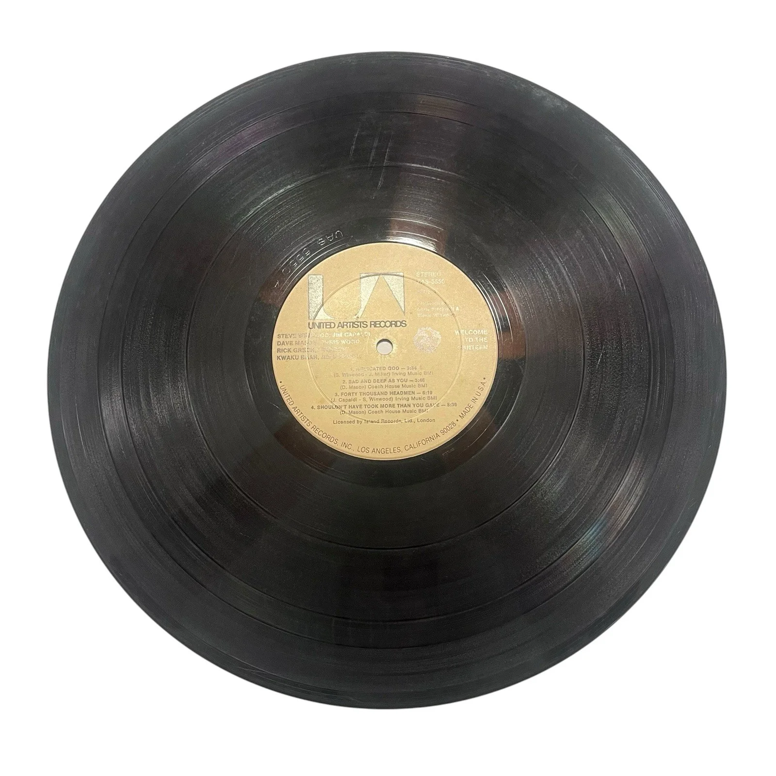 Steve Winwood Signed Autographed Welcome To The Canteen Vinyl Album, изображение 4
