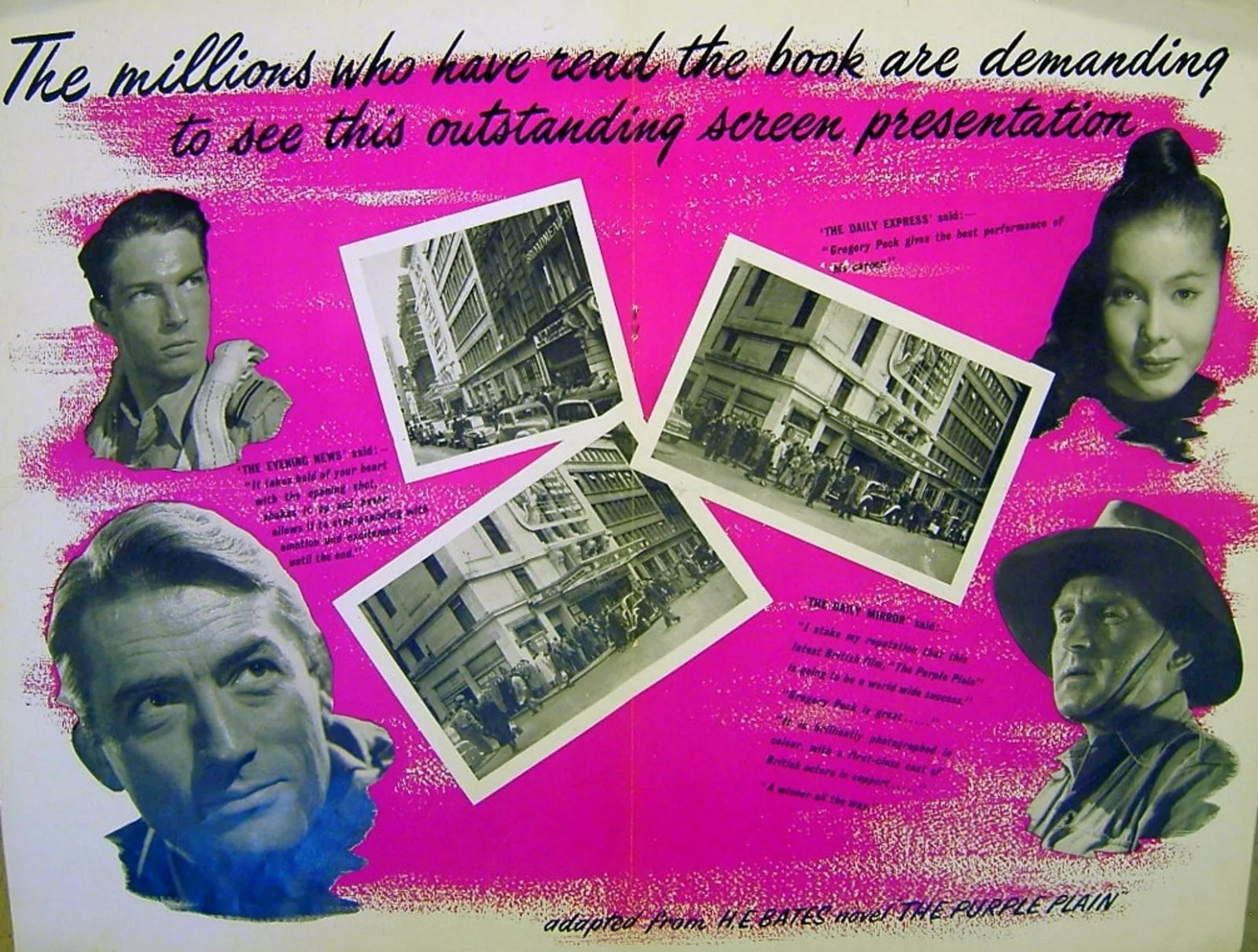 PURPLE PLAIN 1954 Gregory Peck, Win Min Than, Brenda de Banzie UK PRESSBOOK, изображение 2