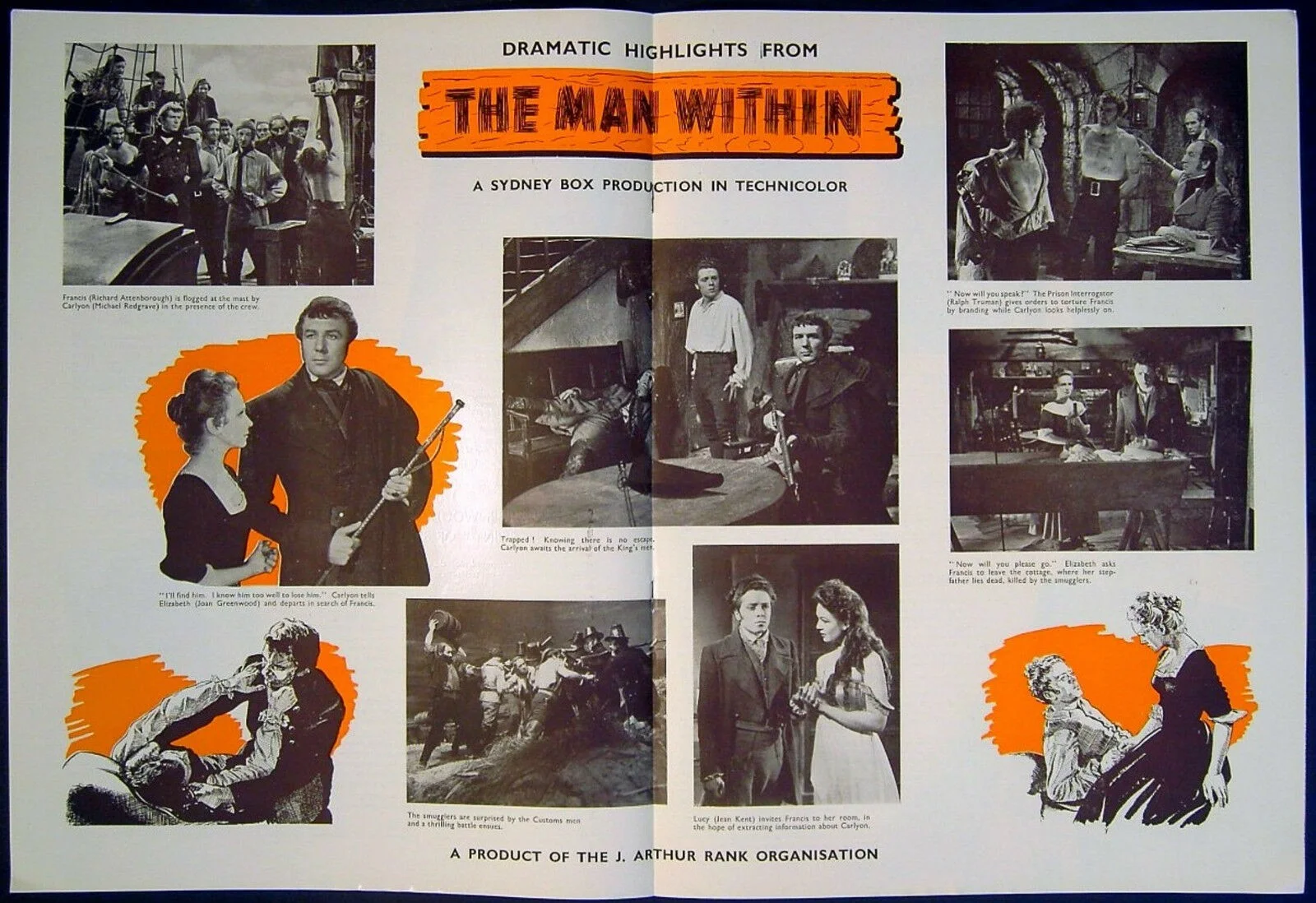 MAN WITHIN 1947 Michael Redgrave, Jean Kent, Joan Greenwood UK PRESSBOOK, изображение 2