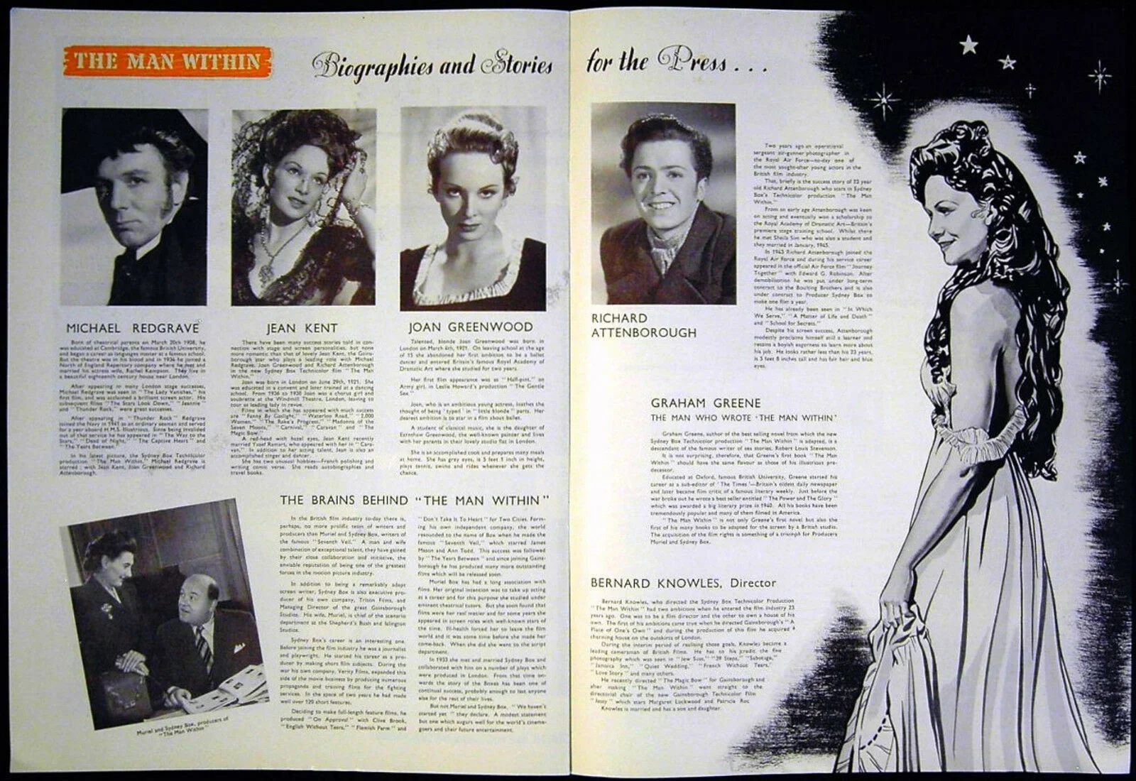 MAN WITHIN 1947 Michael Redgrave, Jean Kent, Joan Greenwood UK PRESSBOOK, изображение 3