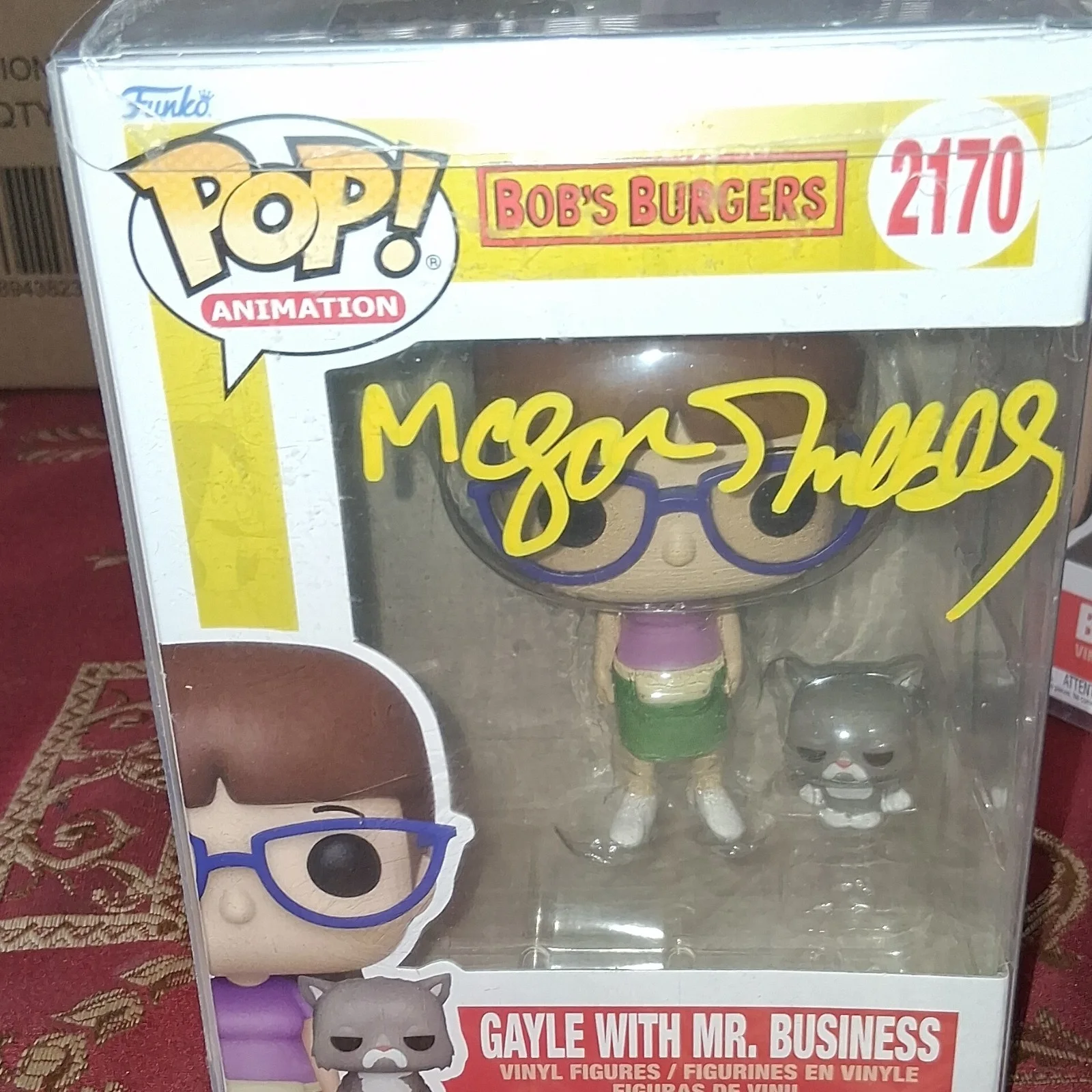 Megan Mullally — Funko Pop Bob's Burgers Signed Bob Belcher & Gayle Figures VS Autographs, image 5
