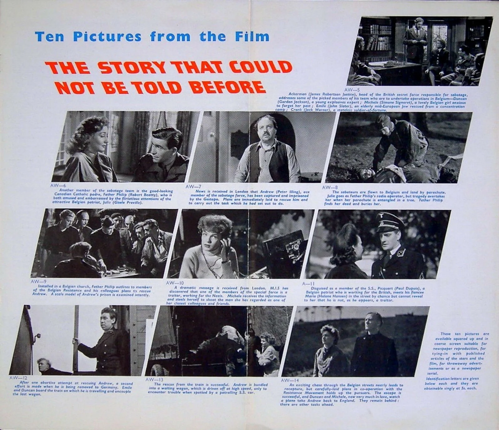 AGAINST THE WIND 1947 Simone Signoret Jack Warner UK EALING PRESSBOOK, изображение 2