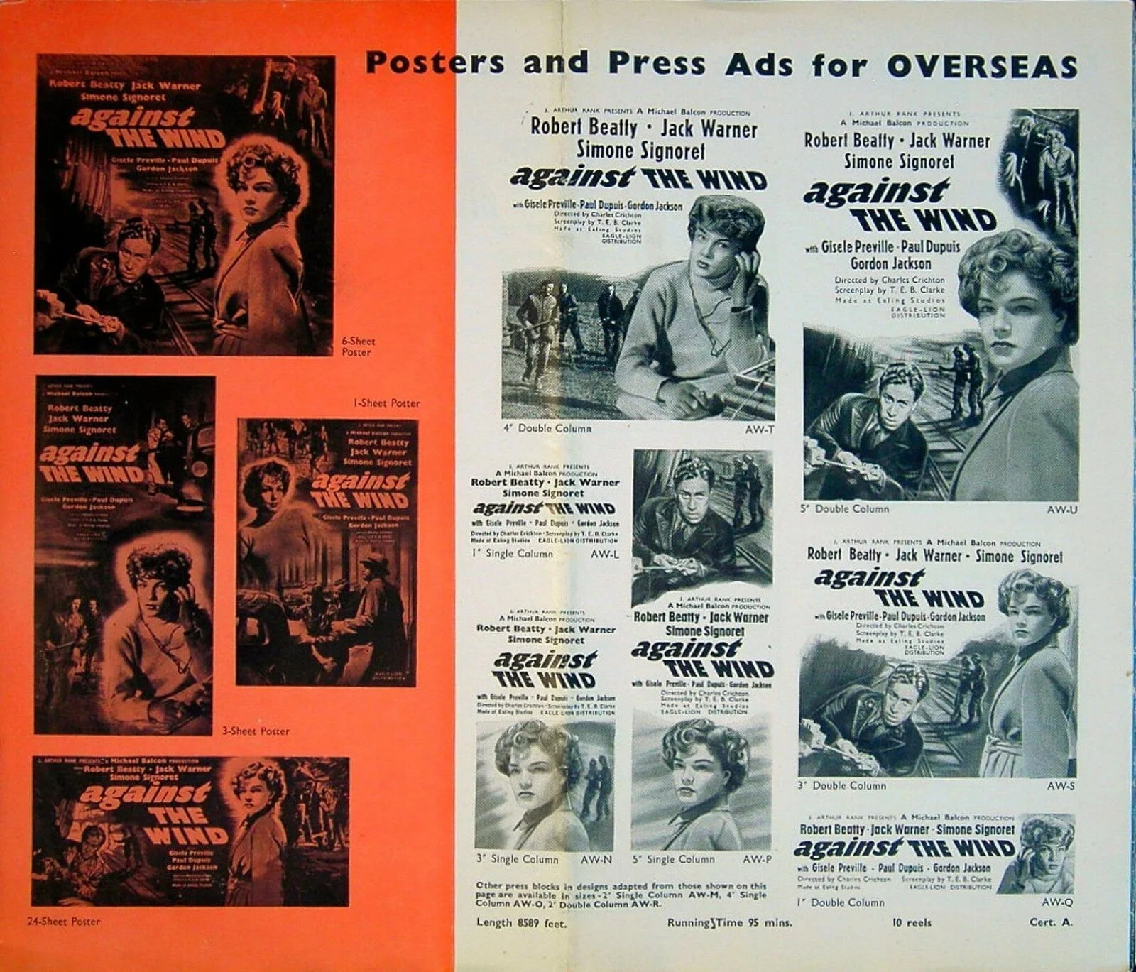 AGAINST THE WIND 1947 Simone Signoret Jack Warner UK EALING PRESSBOOK, изображение 4