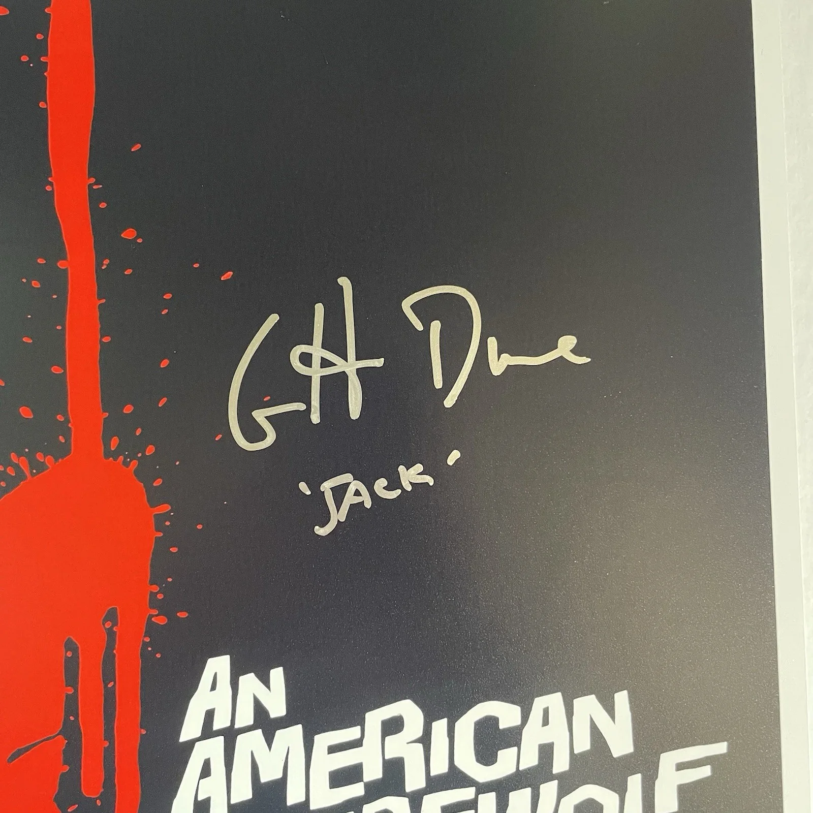 David Naughton Griffin Dunne — An American Werewolf in London 11x17 Cast Photo x2 Signed Dunne Naughton BECKETT, изображение 2