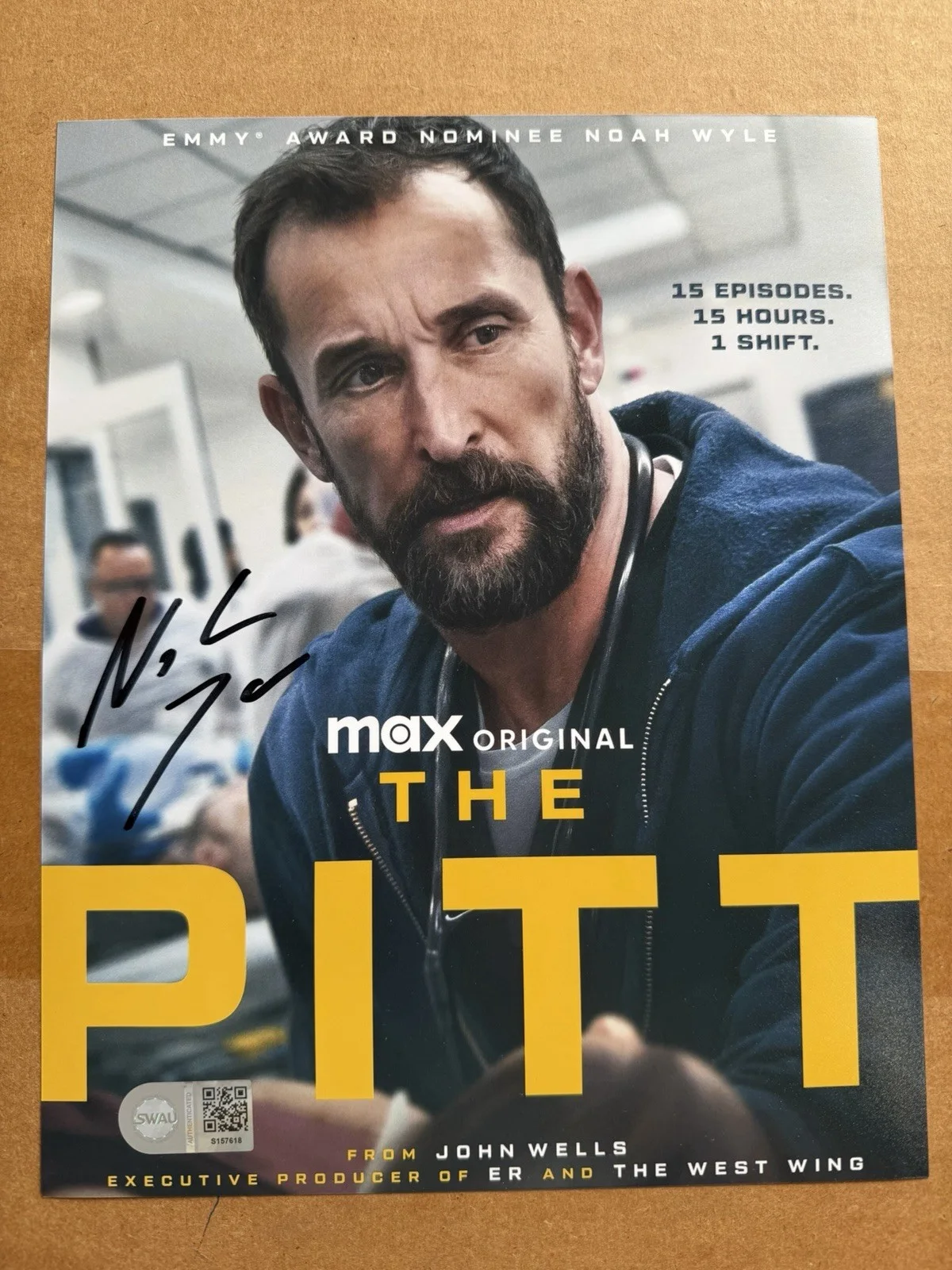 Noah Wyle Signed The Pitt HBO 8x10 Poster ER Autograph Exact Proof SWAU COA, image 2