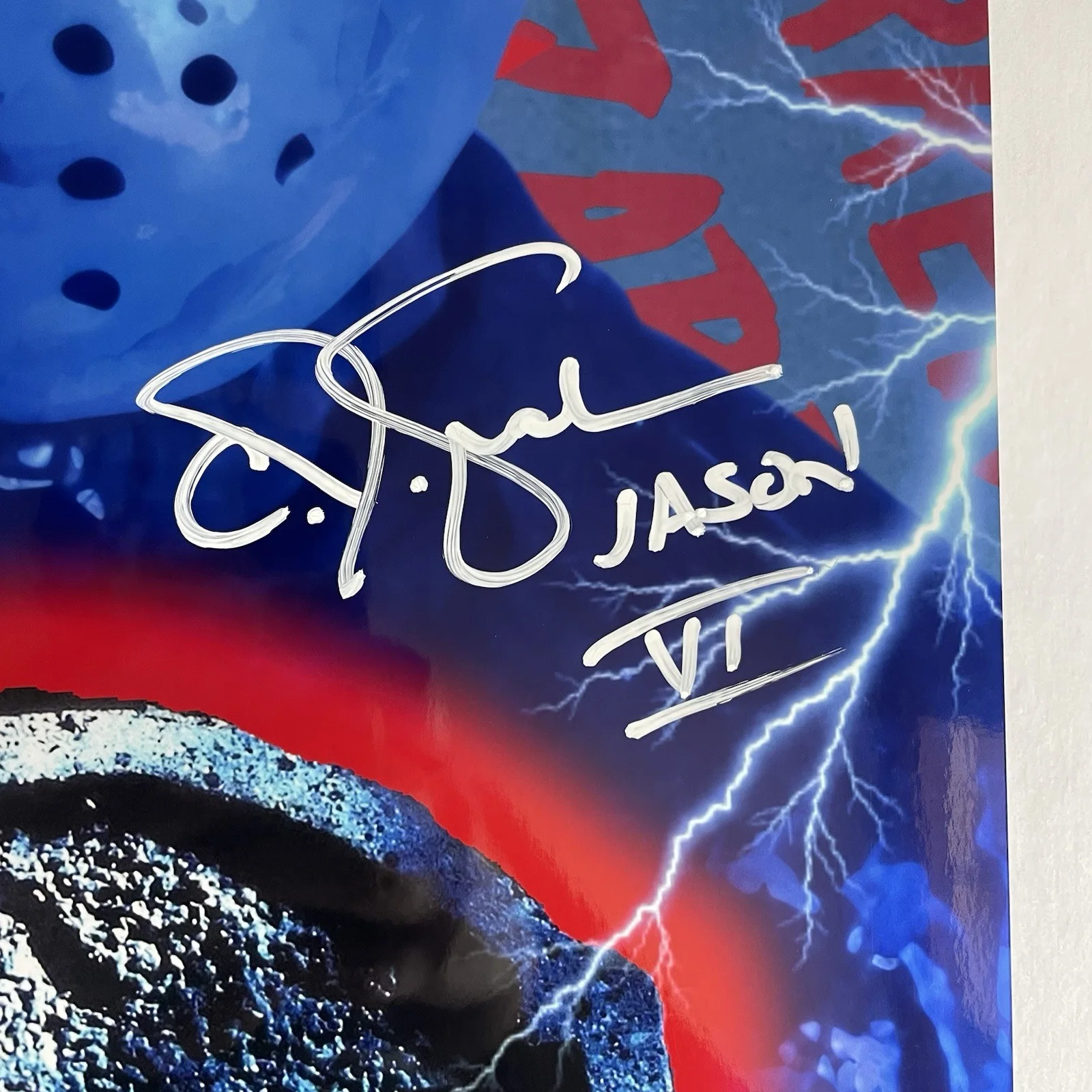 CJ GRAHAM FRIDAY THE 13TH SIGNED 11X14 BAS BECKETT COA. Jason Voorhees, image 3