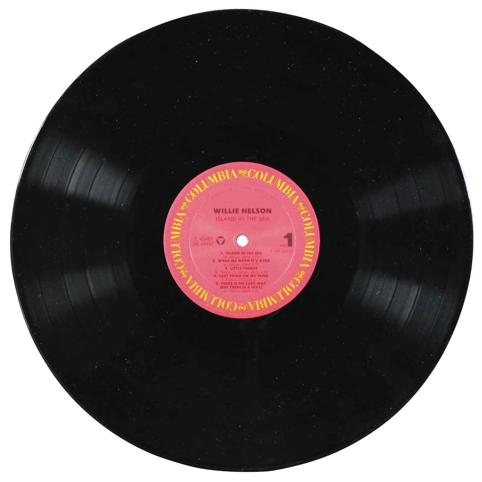 Willie Nelson — Willie Nelson Signed Island in the Sea Album Cover W/ Vinyl BAS #BR41233, изображение 5