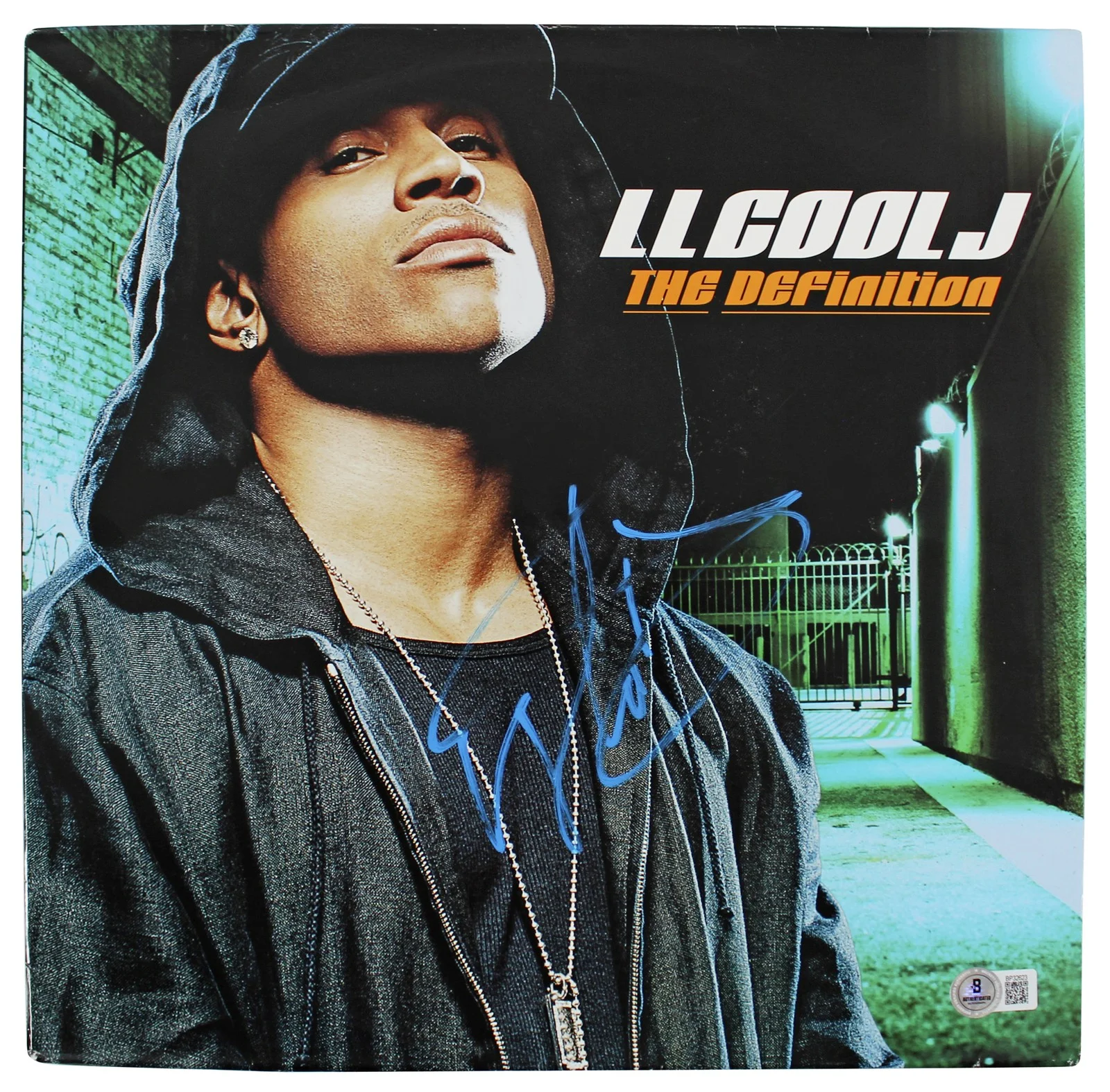 L.L. Cool J — L.L. Cool J. Authentic Signed The Definition Album Cover BAS #BP32623