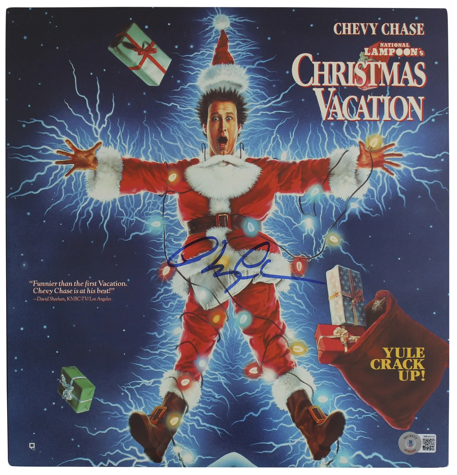 Chevy Chase — Chevy Chase Signed Christmas Vacation Laserdisc Cover W/Disk BAS Wit #WR44158, image 2