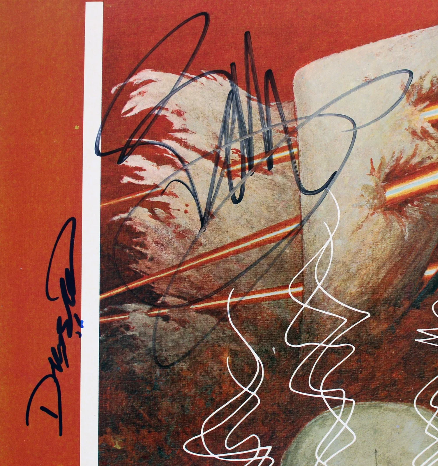 Dusty Hill, BIlly Gibbons — Dusty Hill & BIlly Gibbons ZZ Top Signed Deguello Album Cover BAS #AB77711, изображение 2