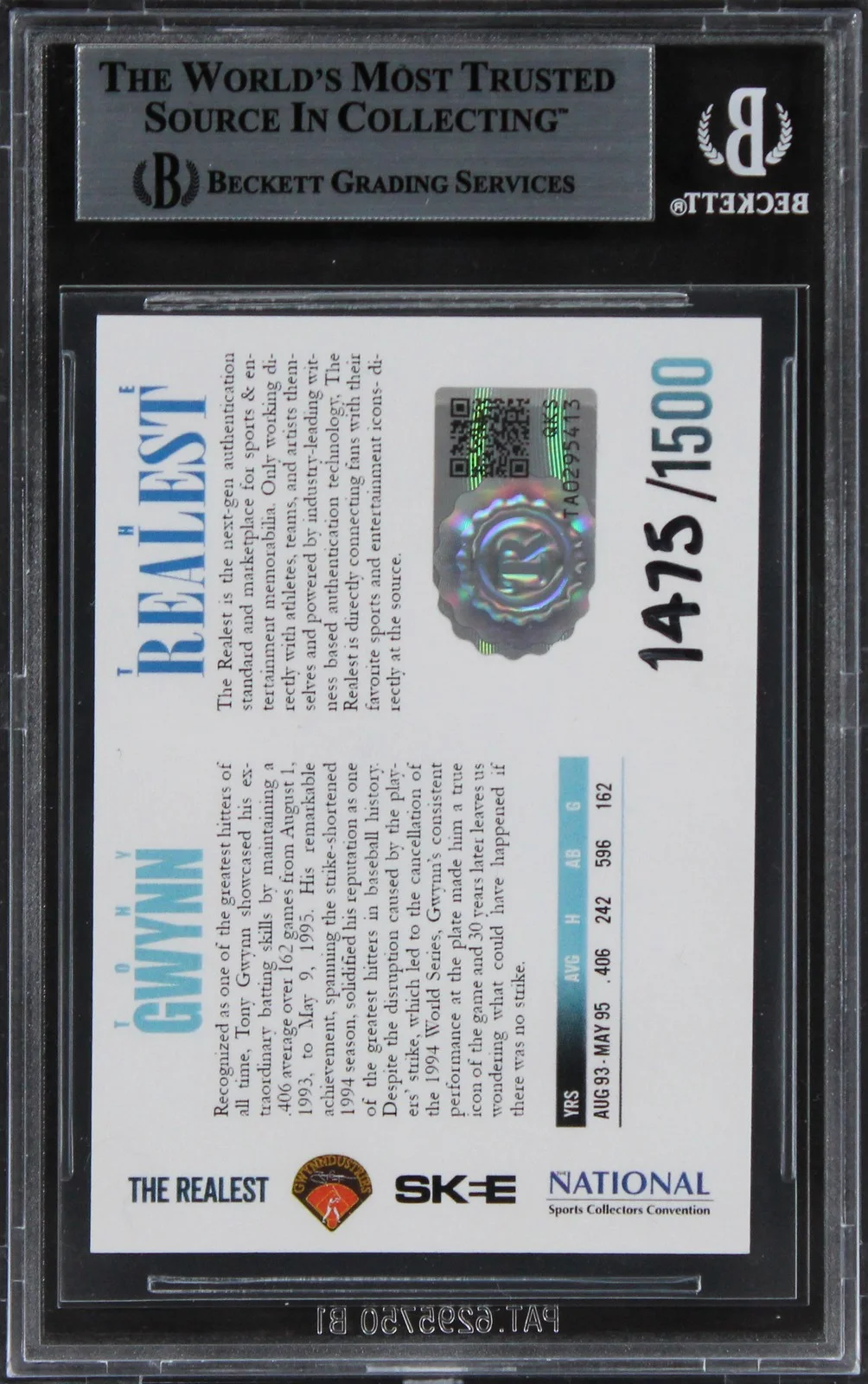 DJ Skee — DJ Skee Signed 2024 Tony Gwynn The Realest National Con Promo Card BAS Slabbed 2, изображение 2